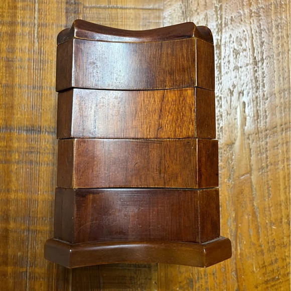 The Bombay Company Vintage Stacked Swivel Drawer Wooden Jewelry/Trinket Box - Picture 10 of 13